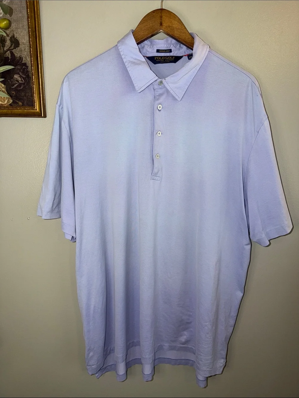 Polo Golf Ralph Lauren Pima Cotton Lisle Polo XXL Lavender Emerald Coast Logo